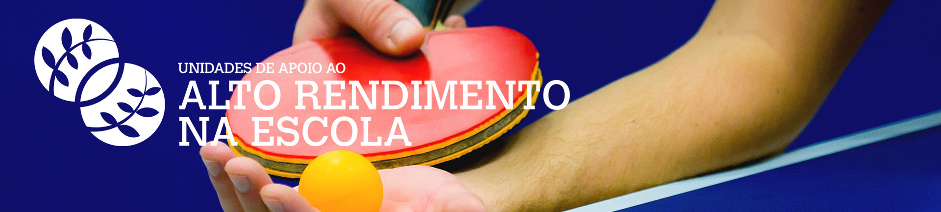 Mão aberta com logotipo das UAARE (Unidades de Apoio ao Alto Rendimento na Escola)