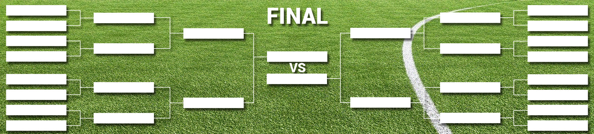 Quadro com caixas brancas sob fundo verde - relva.