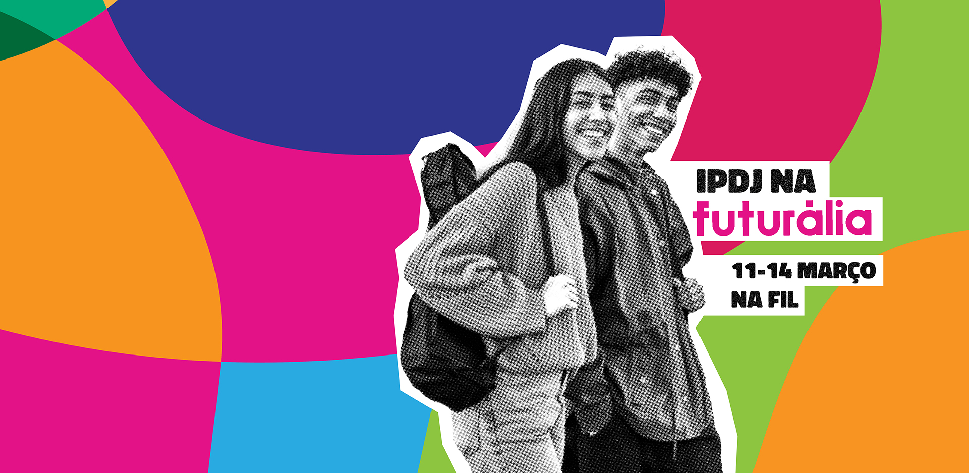 Dois jovens a caminho da Futurália