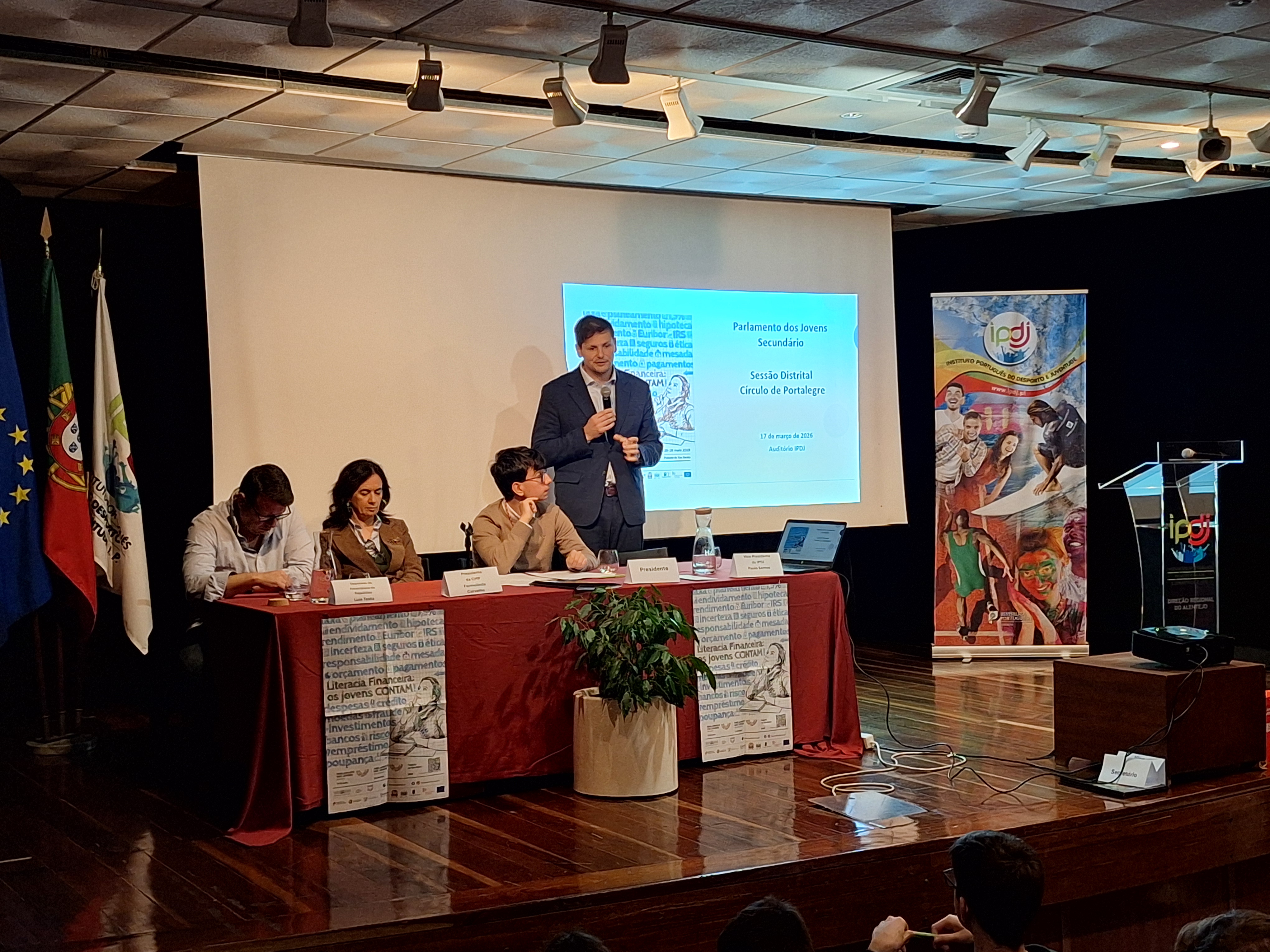 Intervenção do Vice-presidente do IPDJ, Paulo Santos.