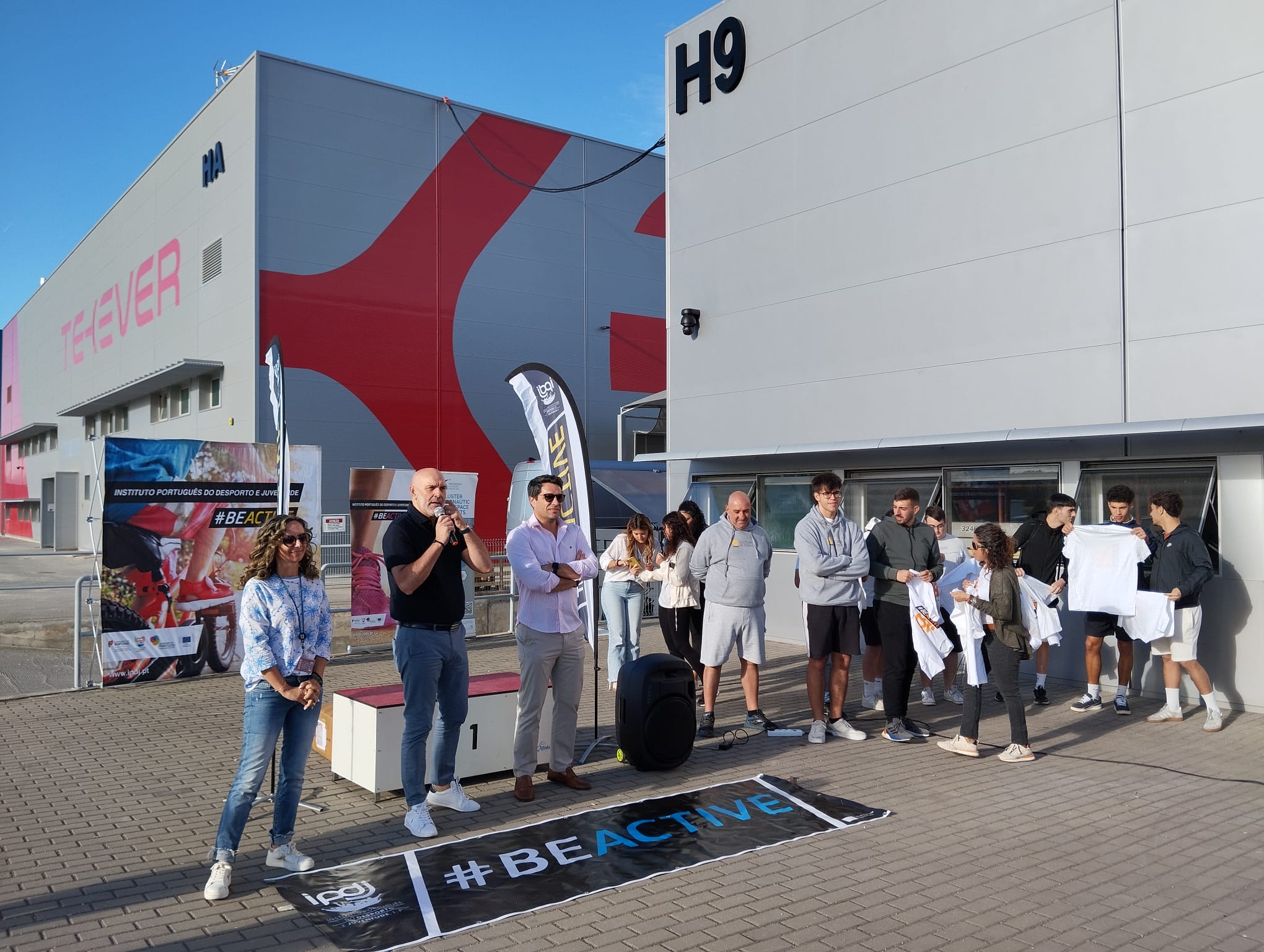 Abertura da atividade com o Vice-presidente da CM de Ponte de Sor e o Diretor Regional do Alentejo do IPDJ.