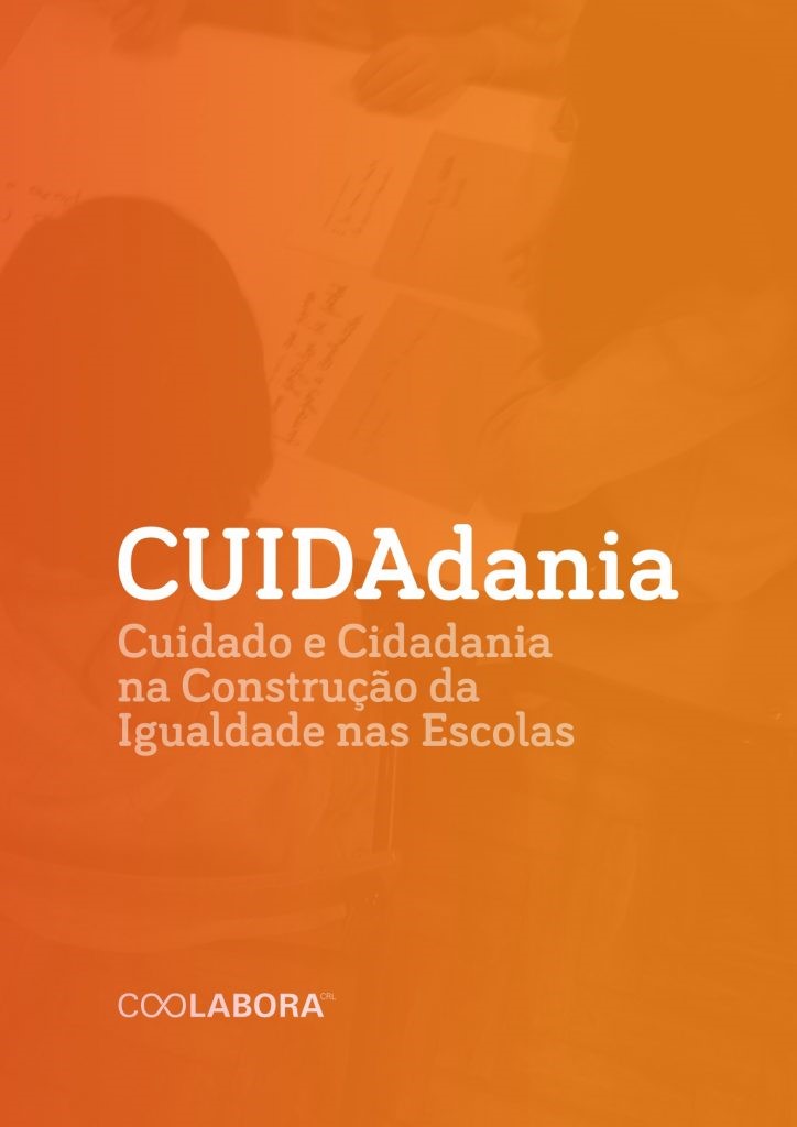 capa laranja com o título CUIDAdania - Cuidado e Cidadania na Construção da Igualdade nas Escolas.