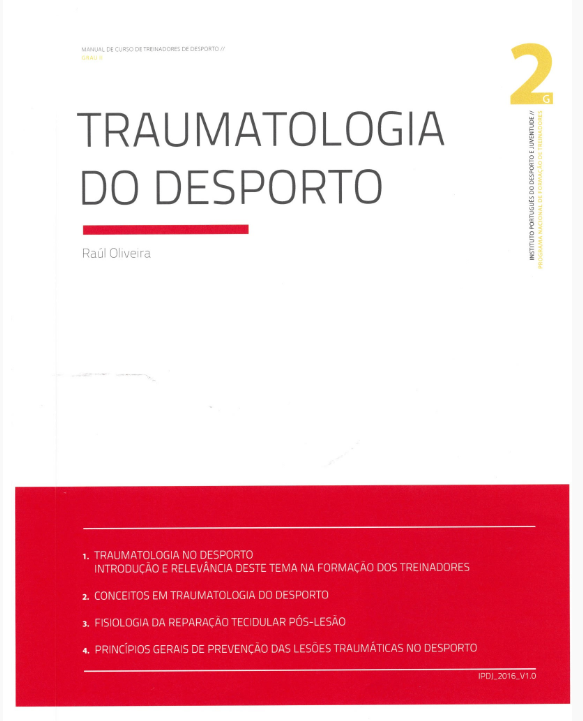 Lettering «Traumatologia do Desporto»