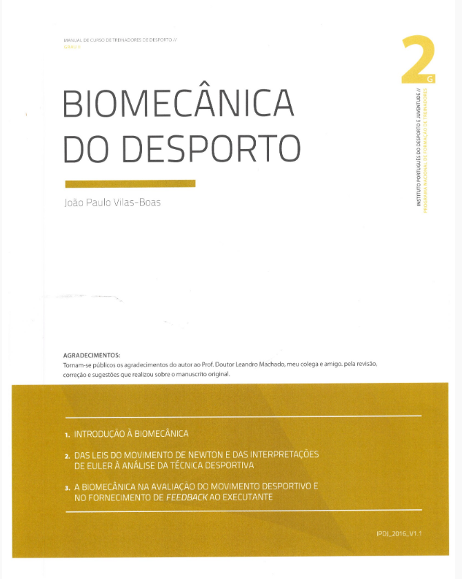 Lettering «Biomecânica do desporto 2»