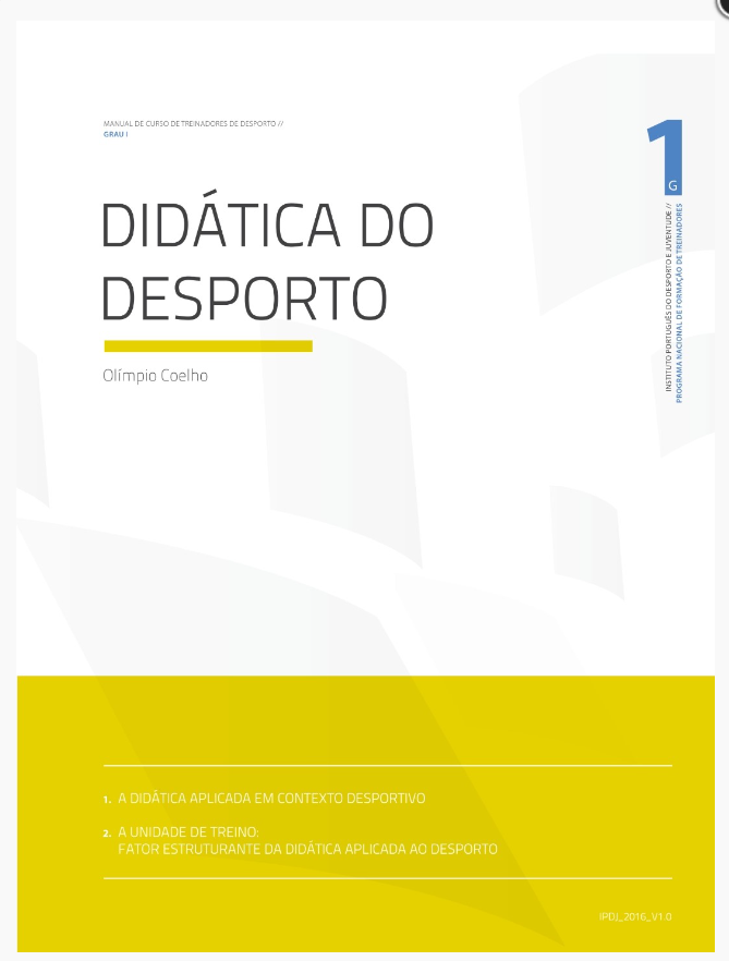 Lettering «Didática do desporto».