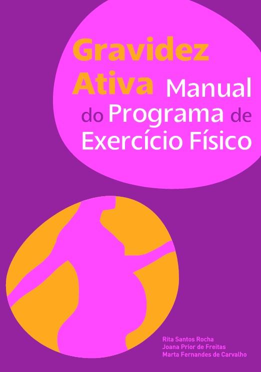 capa a roxo com o título da publicação Gravidez ativa: manual do programa de exercício físico e silhueta feminina grávida