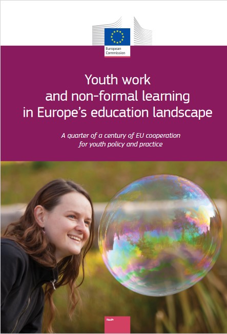 jovem a olhar uma bolha e leterring Youth work and non-formal learning in Europe's education landscape: a quarter of a century of EU cooperation for youth policy and practice