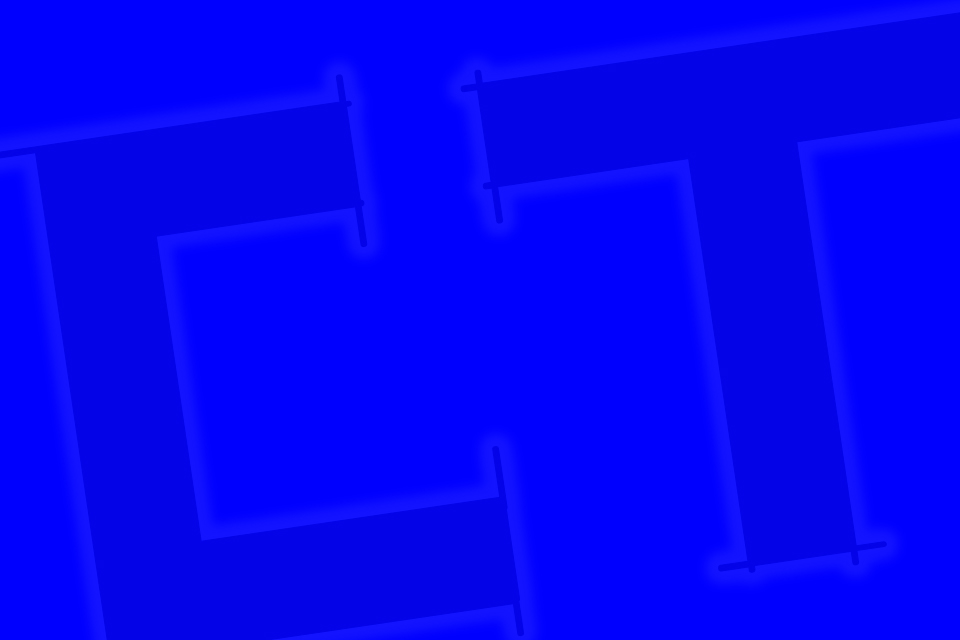 Iniciais do programa Clube top em fundo azul