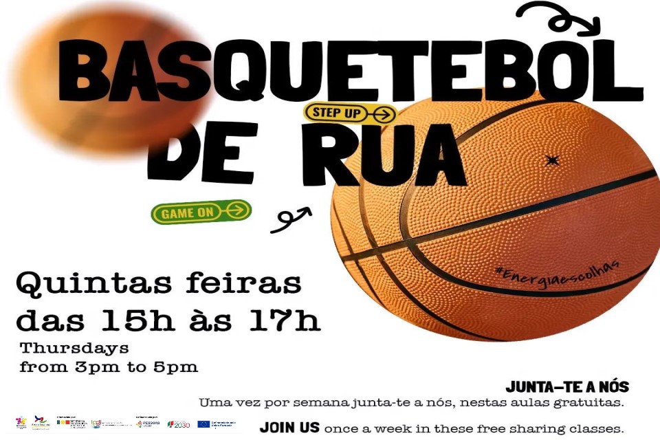 informação do evento e bolas de basquetebol