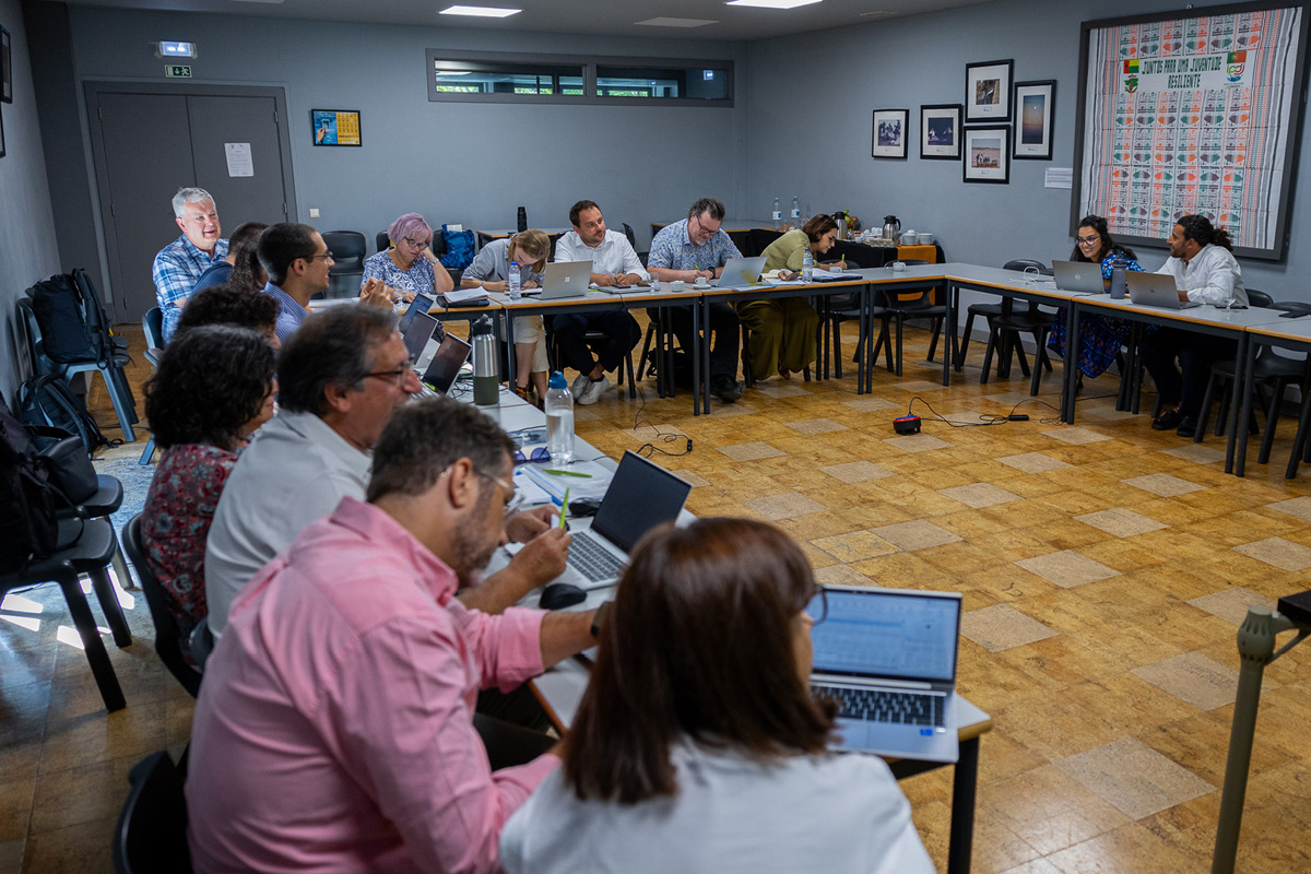 Grupo que participou na visita da missão do CoE - Juventude a Portugal