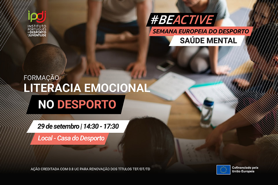 formação beactive saúde mental importa literacia emocional no desporto dia 29 setembro casa do desporto porto