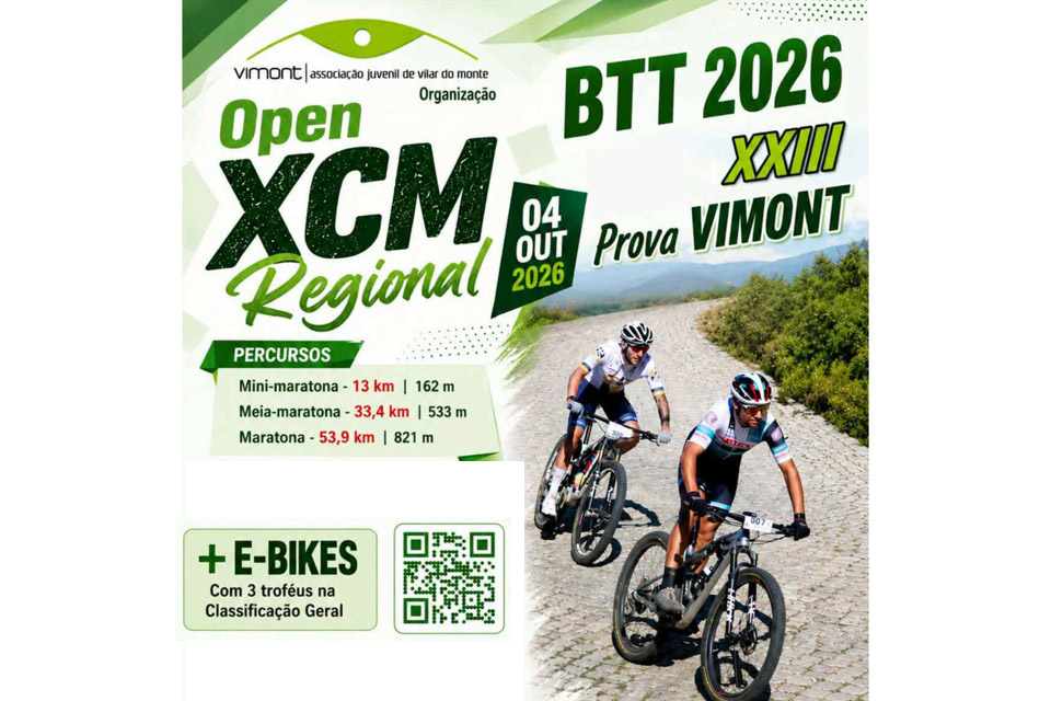 a XXIII prova vimont open xcm regional realiza-se já no dia 4 de outubro com percursos para todos os níveis mini maratona meia maratona e maratona