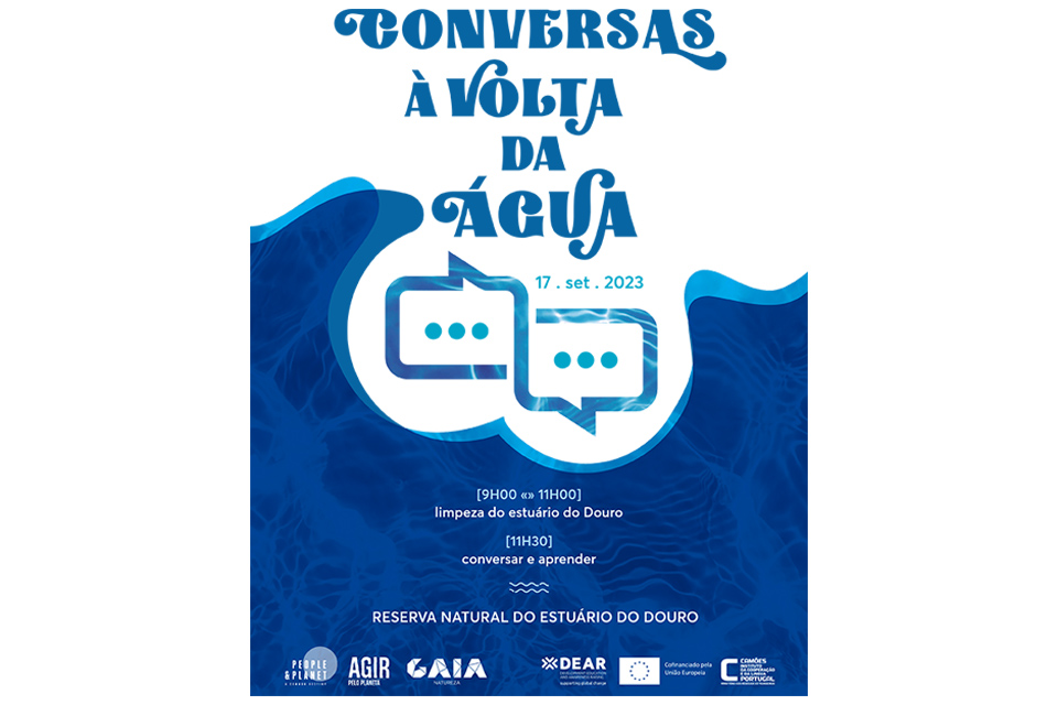 conversa à volta da água dia 17 setembro às 9h00 no Estuário do Douro