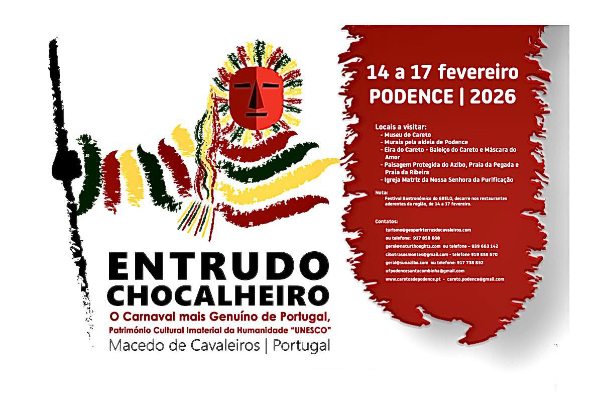 entrudo chocalheiro 2026 podence 14 a 17 de fevereiro