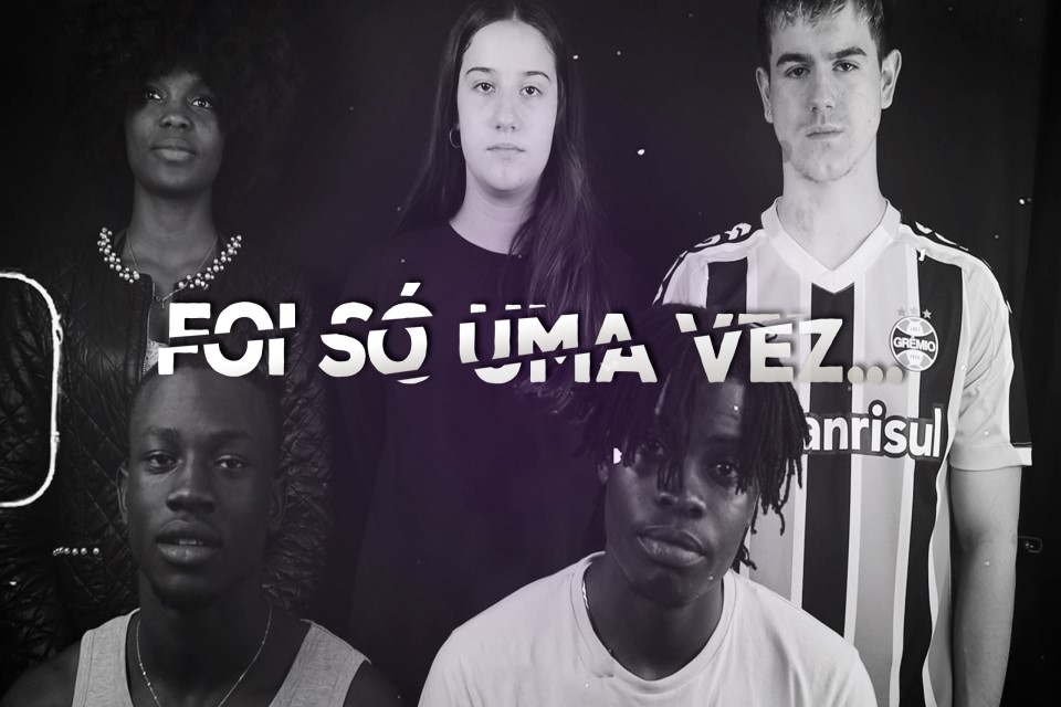 5 jovens participantes no vídeo