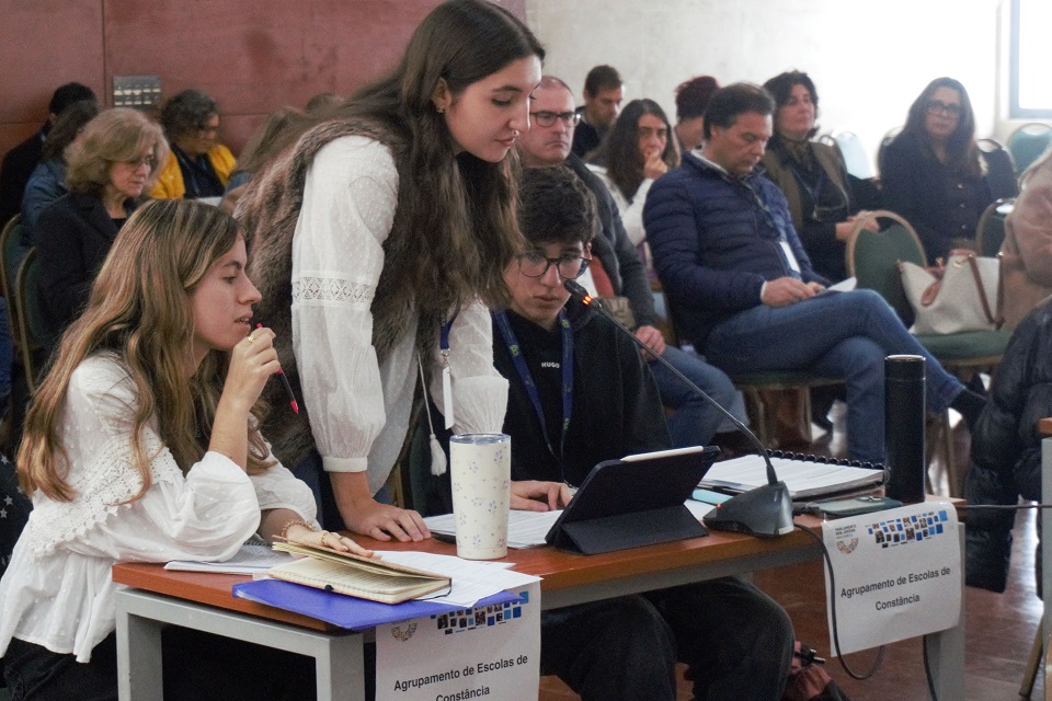 Foto 10 da sessão distrital de Santarém do Parlamento dos Jovens