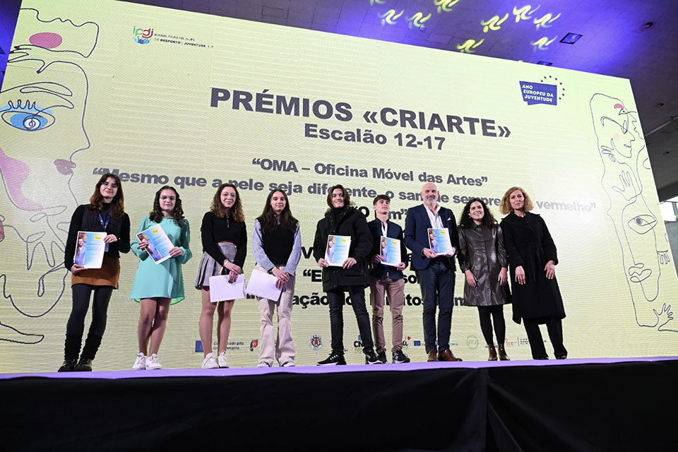jovens vencedores dos prémios AEJ Criarte