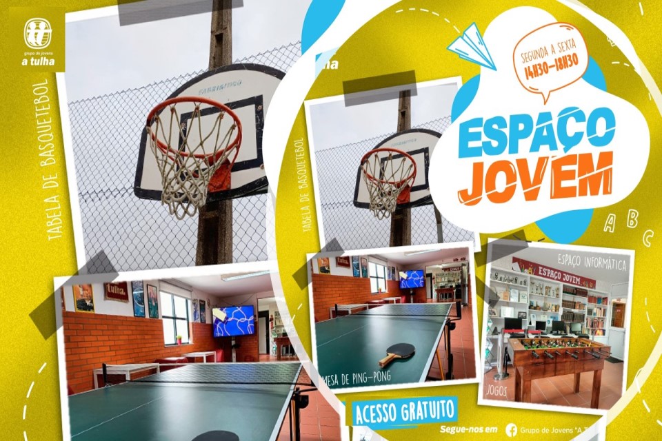 fotos e informação do espaço jovem