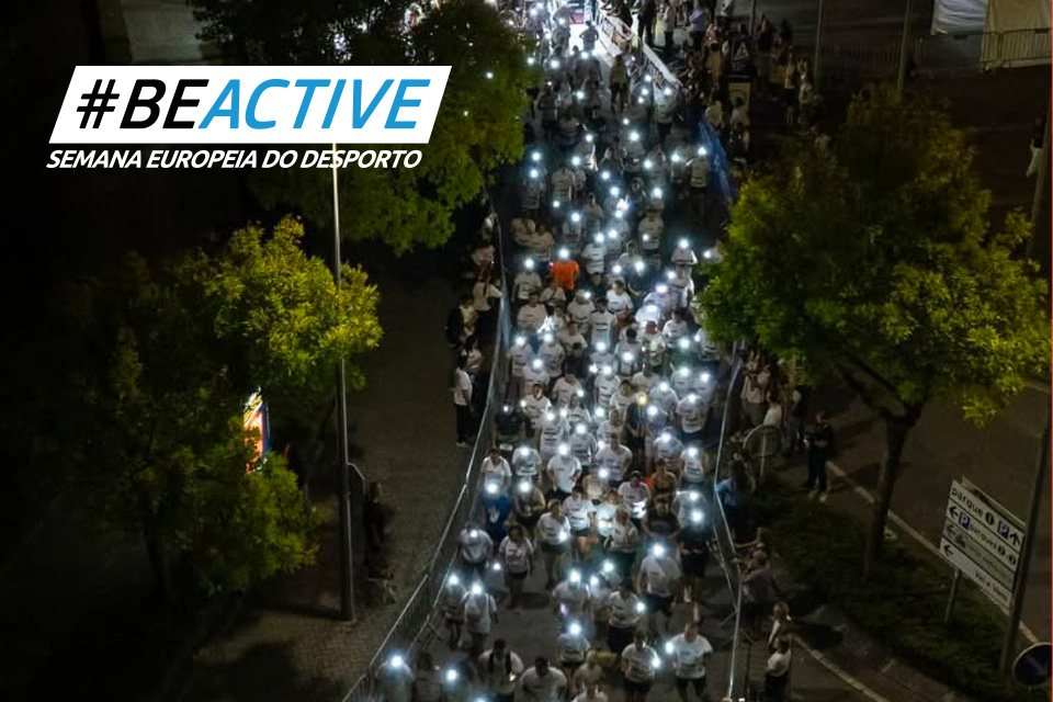 imagem da corrida noturna beactive vista de cima