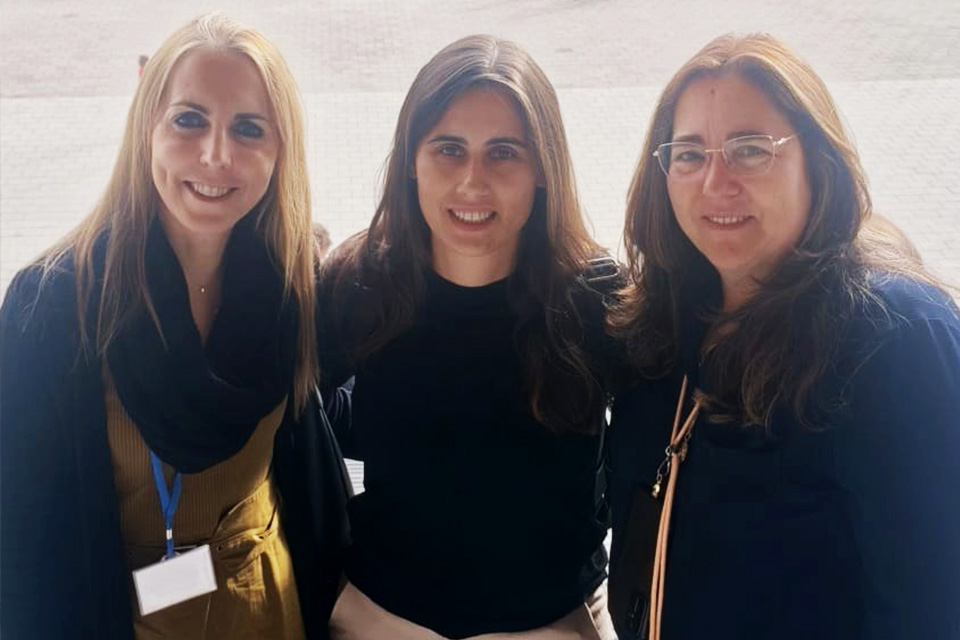 As tres representantes do IPDJ no III Encontro Europeu do projeto Harmony.