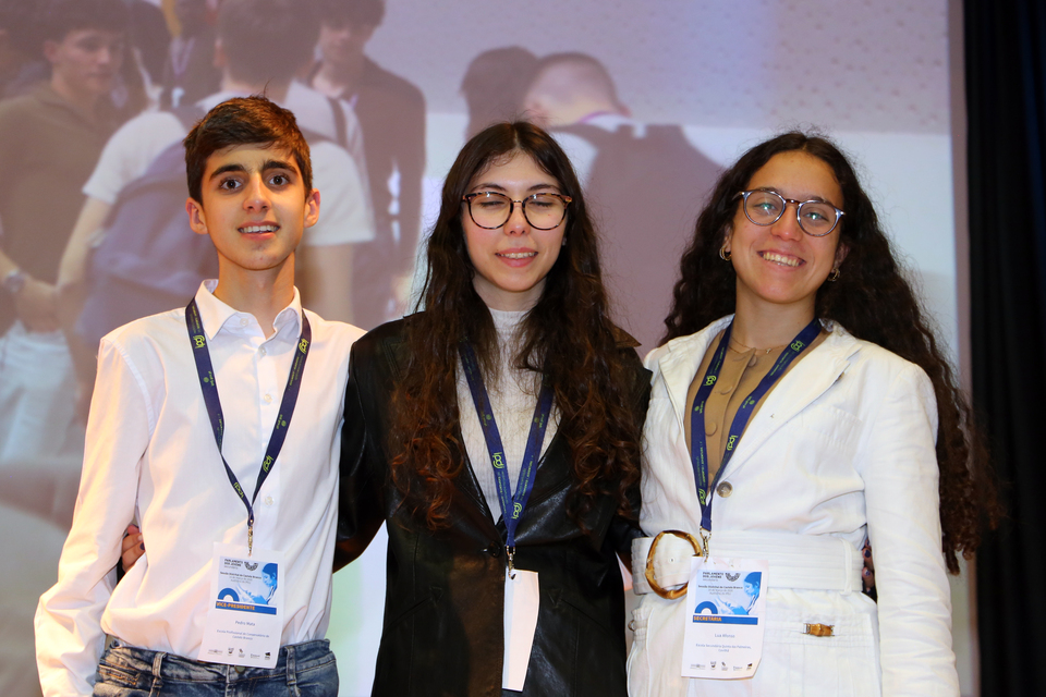 Pedro Mata, Letícia Ramos e Lua Afonso, a mesa que conduziu os trabalhos