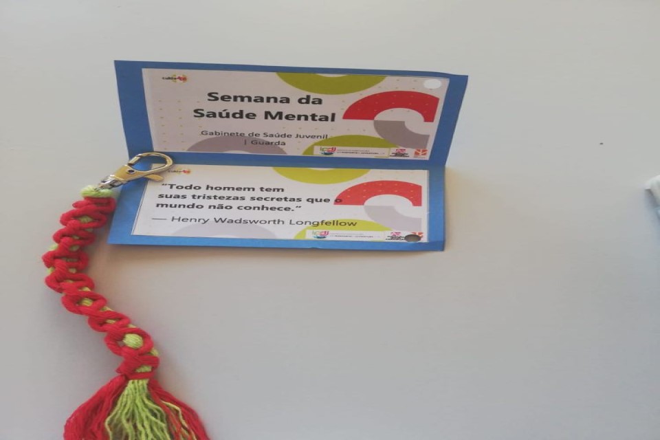 porta chaves com cores do programa cuida te mais e frase mistério