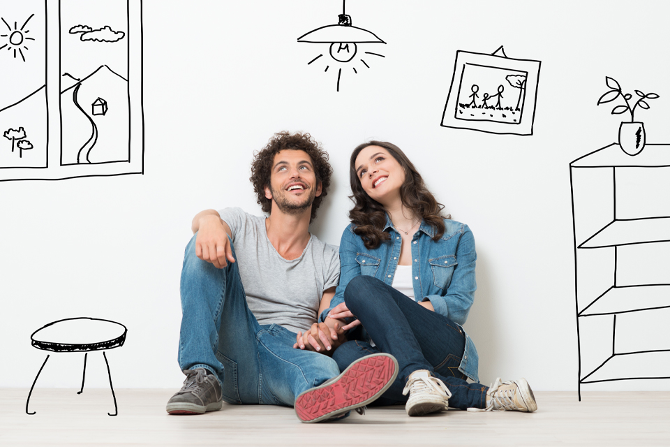 Casal de jovens dentro de uma casa simulada em «BD».