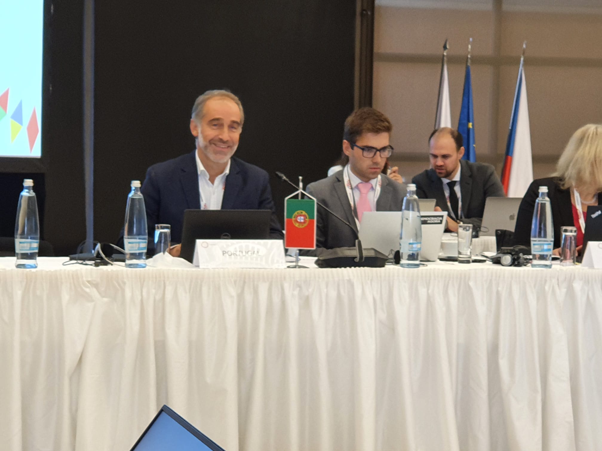 Delagação portuguesa à reunião de diretores-gerais de desporto da UE, com destaque para Vitor Pataco, Presidente do IPDJ