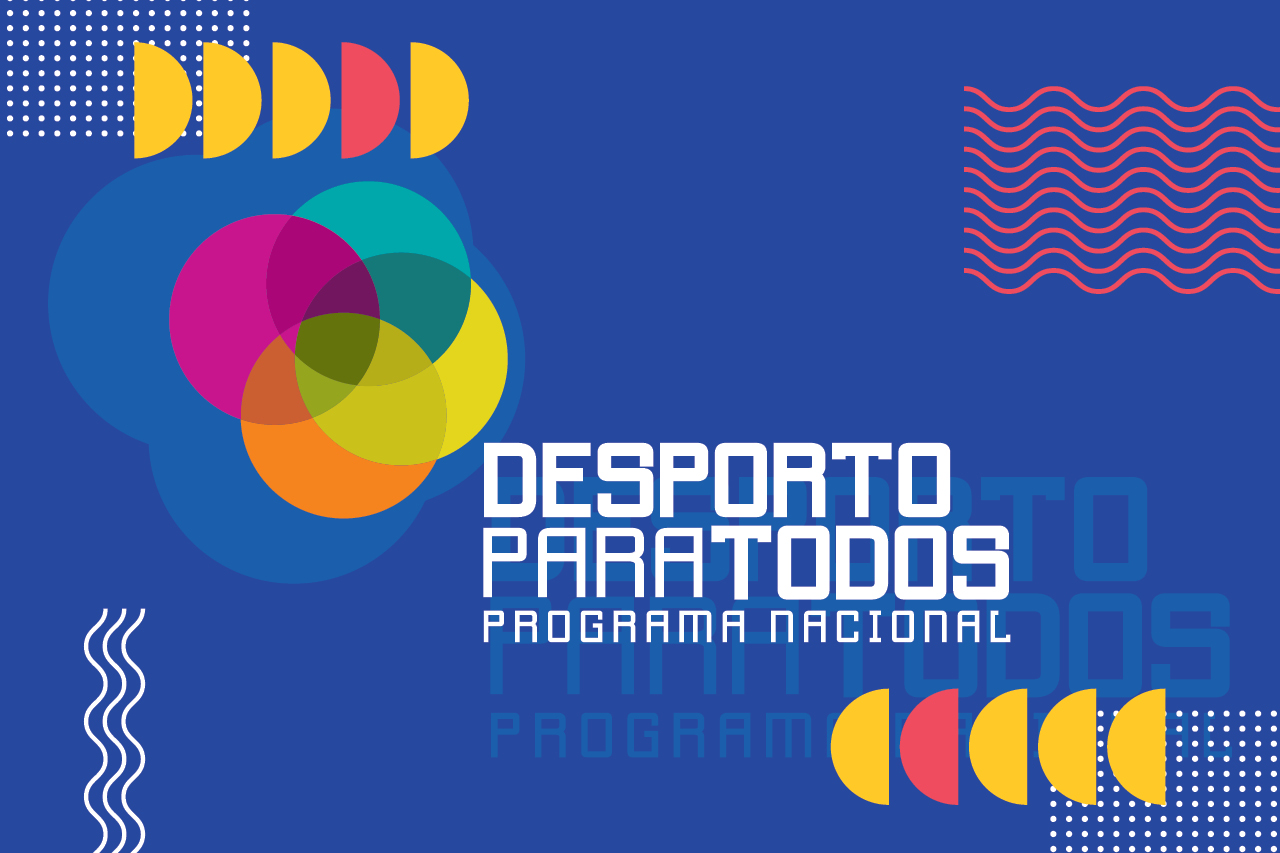 imagem gráfica alusiva ao programa nacional de desporto para todos