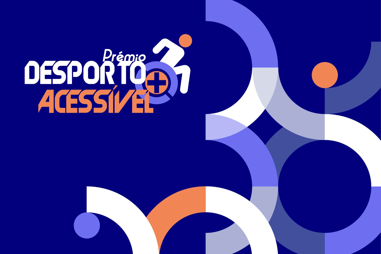 imagem gráfica com o logotipo do prémio sobre imagem com dois atletas