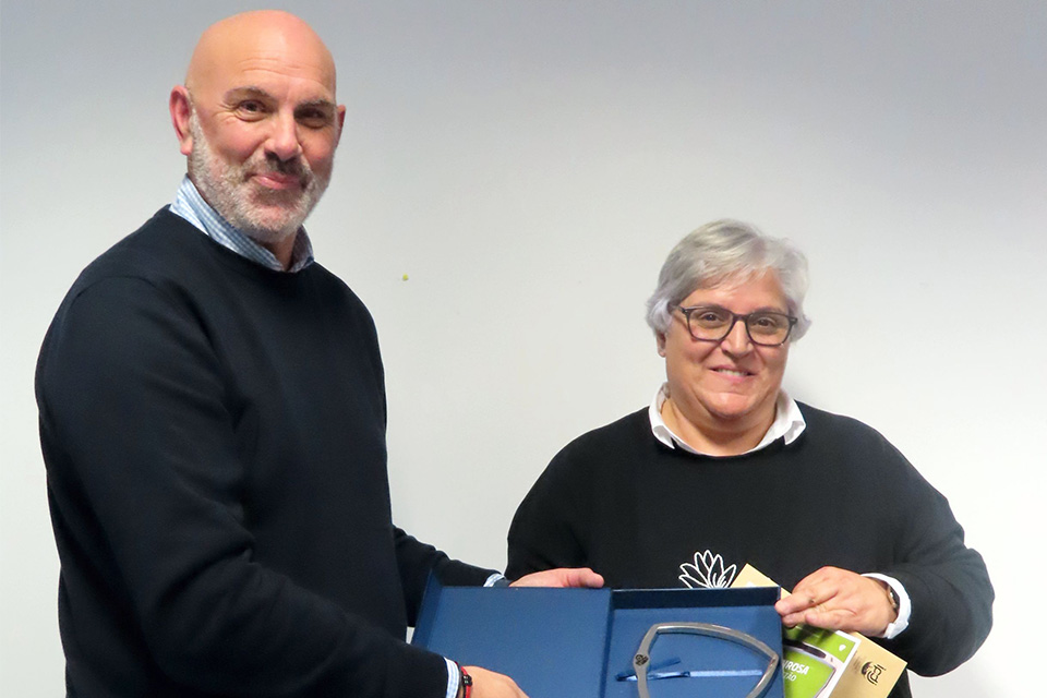 Diretor Regional do Alentejo do IPDJ, Dr. Miguel Rasquinho e a representante de um dos Clubes partcipantes.