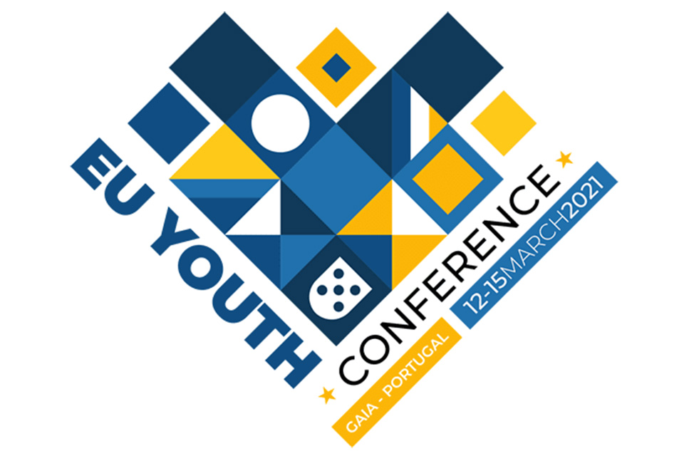Logotipo da Conferência Europeia de Juventude - 12 a 15 de Março | Gaia